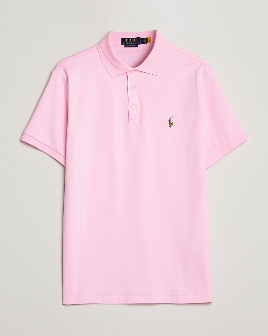 Polo Ralph Lauren Luxury Pima Cotton Polo Carmel Pink hos CareOfCarl.no