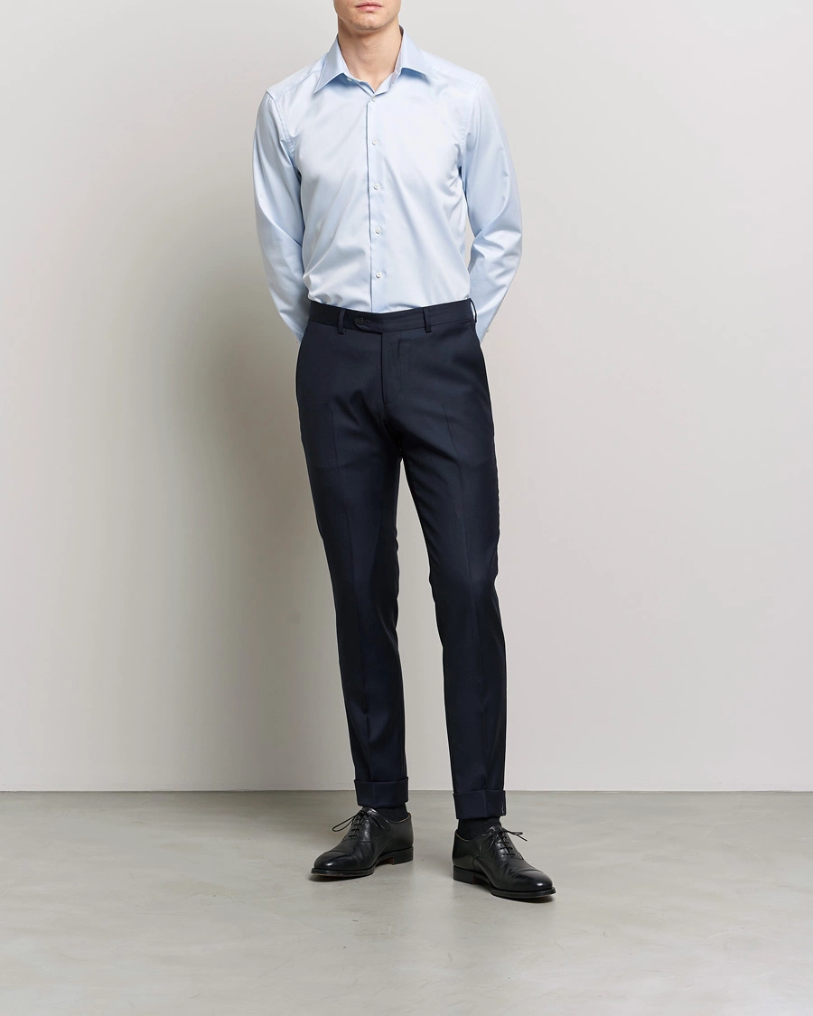 Herre |  | Stenströms | Slimline Kent Collar Shirt Light Blue