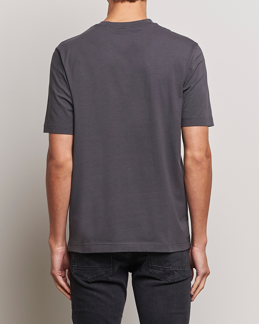 Grey T-Shirt hos Tchup Crew Neck BOSS Dark ORANGE Logo