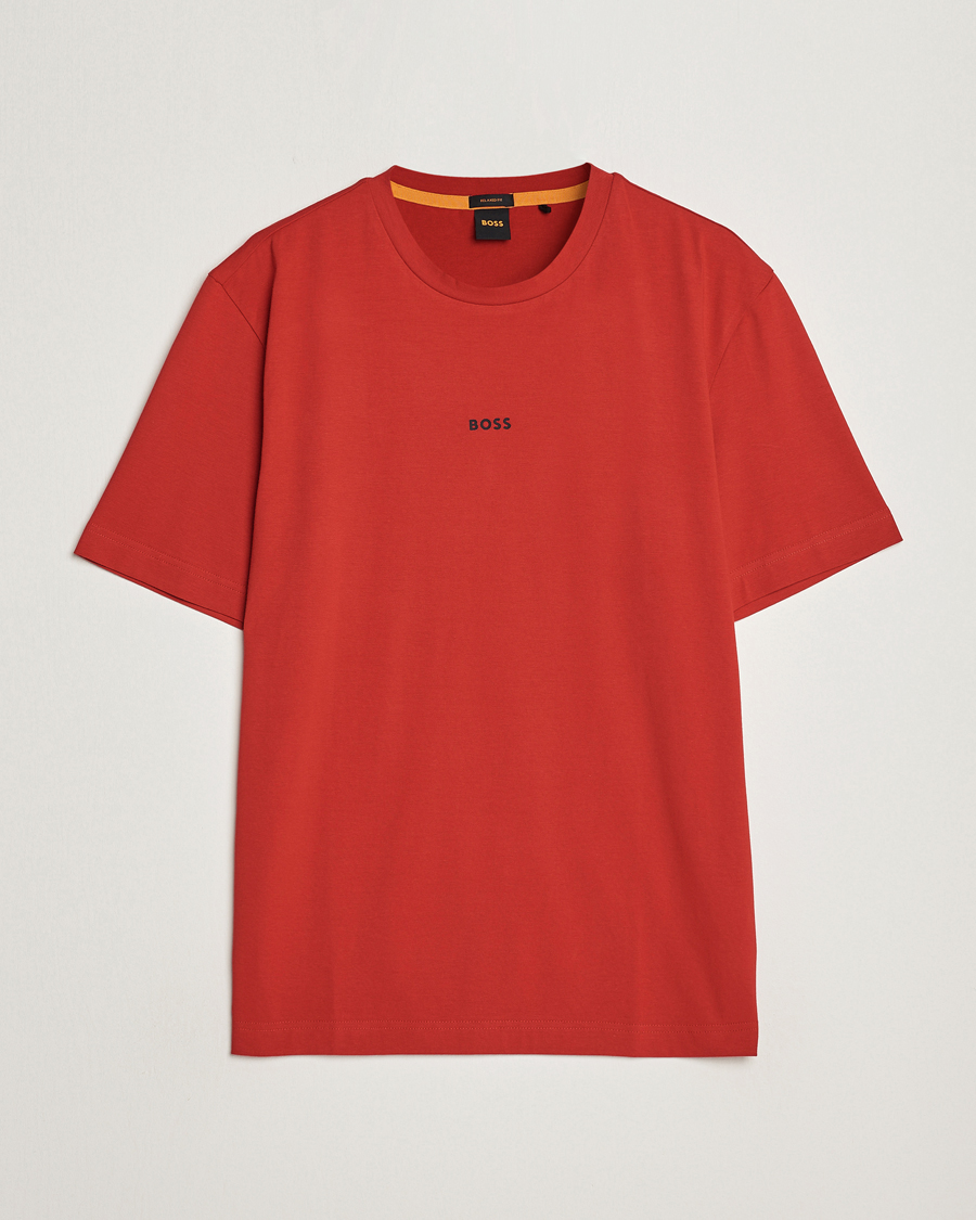 BOSS ORANGE Tchup Logo T-Shirt Red hos Bright Crew Neck
