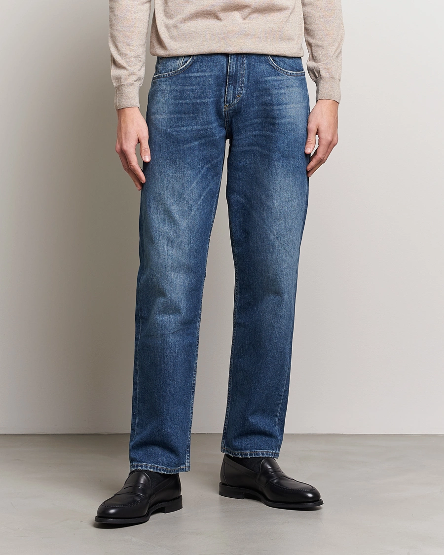 Herre | Klær | Oscar Jacobson | Johan Cotton Stretch Jeans Vintage Wash