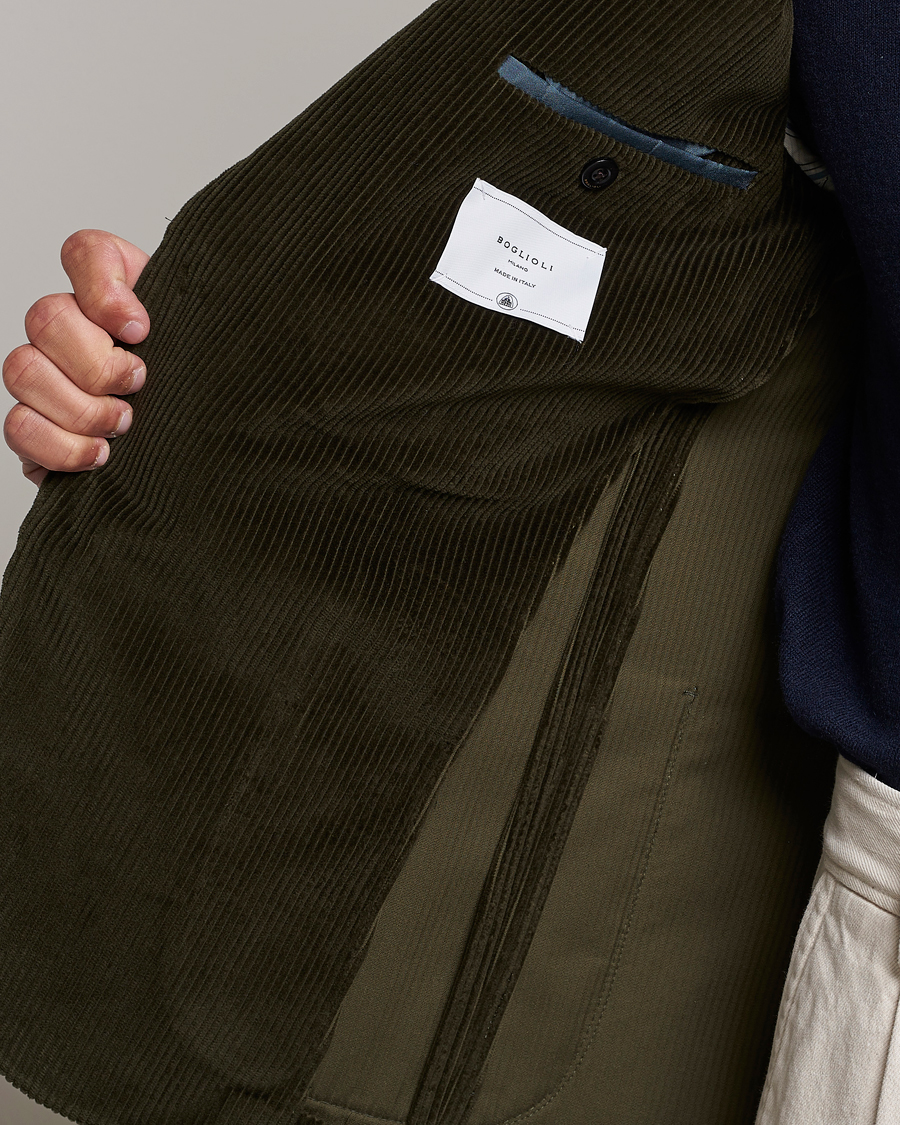 Herre | Dressjakker | Boglioli | K Jacket Corduroy Blazer Dark Green