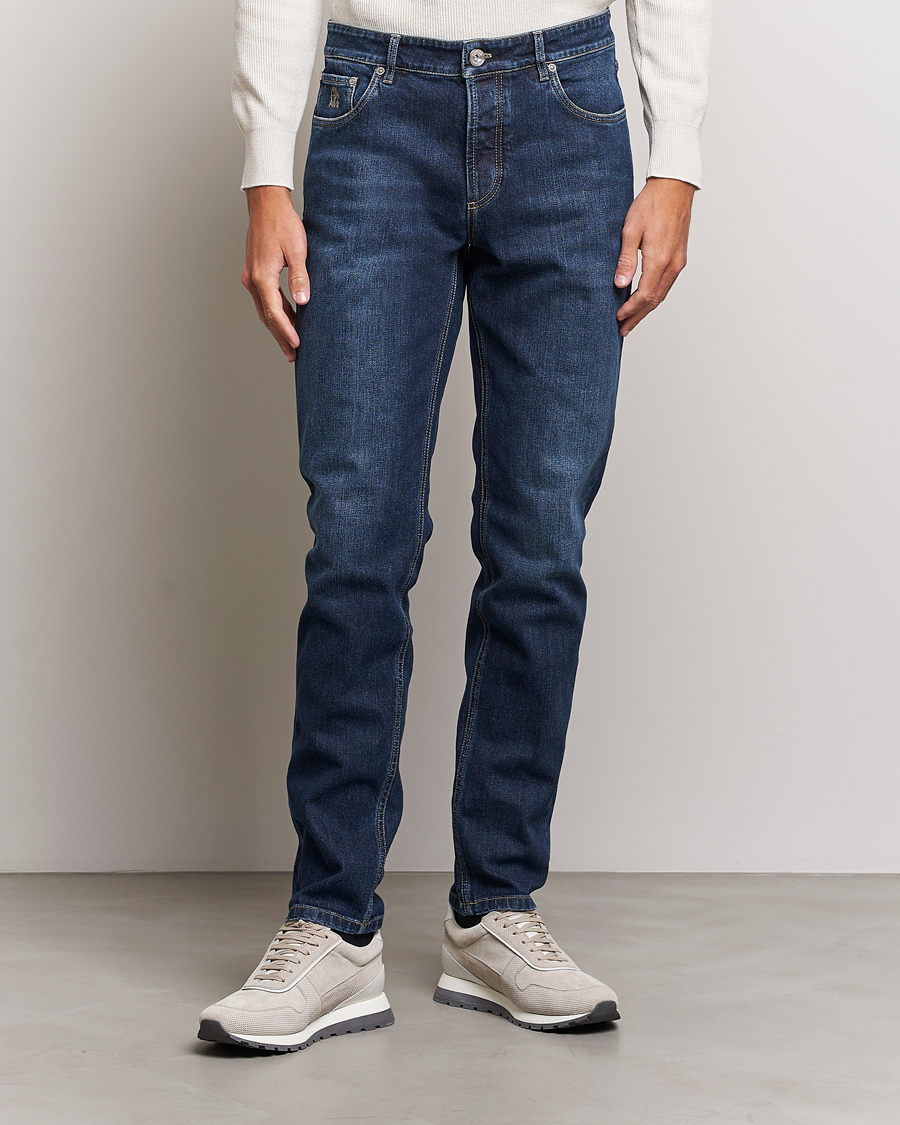 Herre |  | Brunello Cucinelli | Traditional Fit Jeans Dark Wash