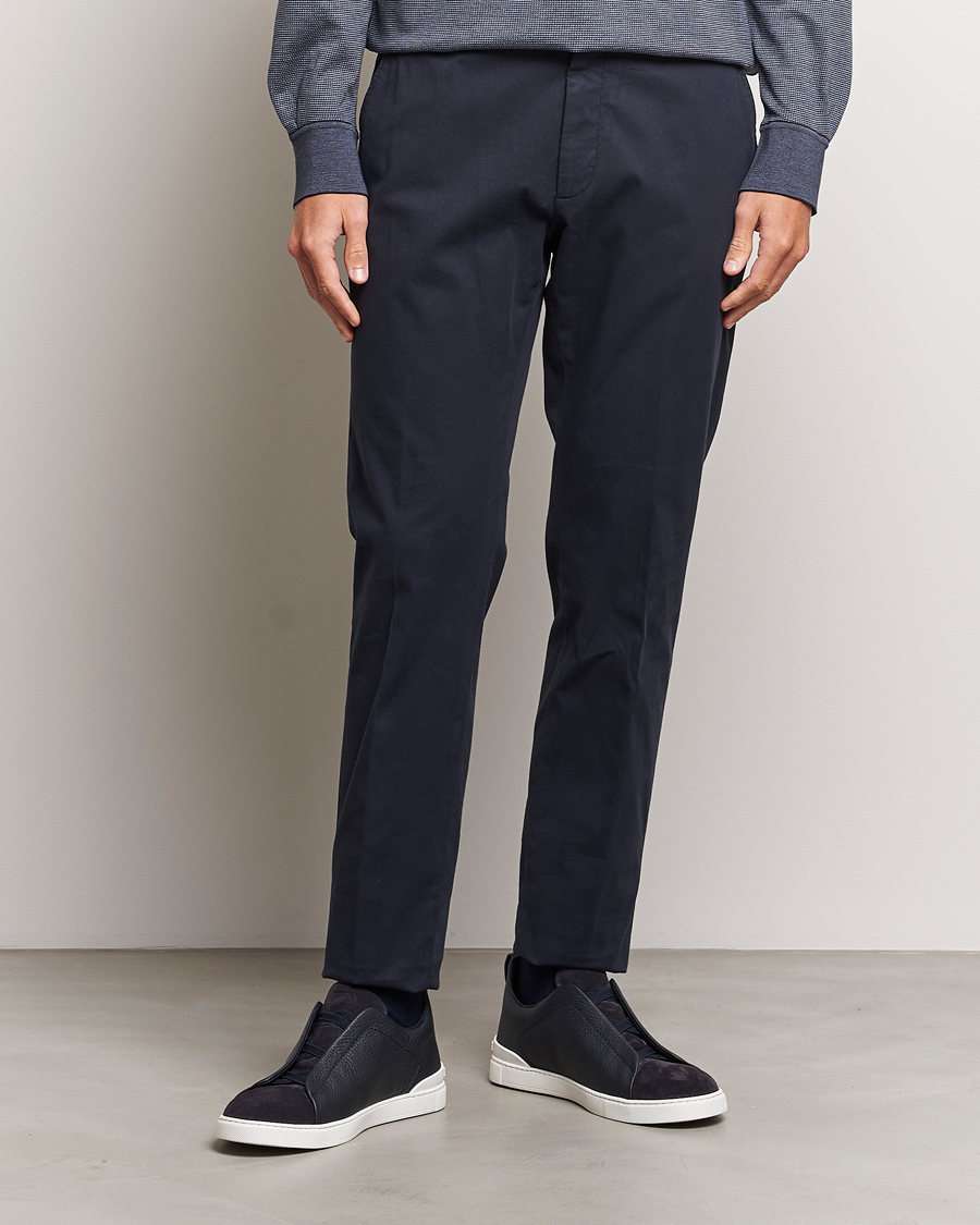 Herre |  | Zegna | Soft Cotton Chinos Navy