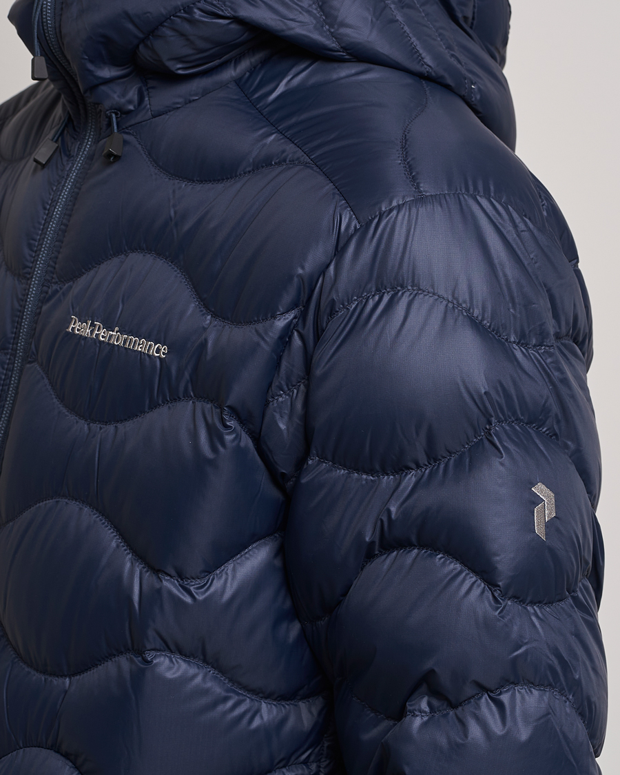 Herre | Jakker | Peak Performance | Helium Down Hooded Jacket Blue Shadow