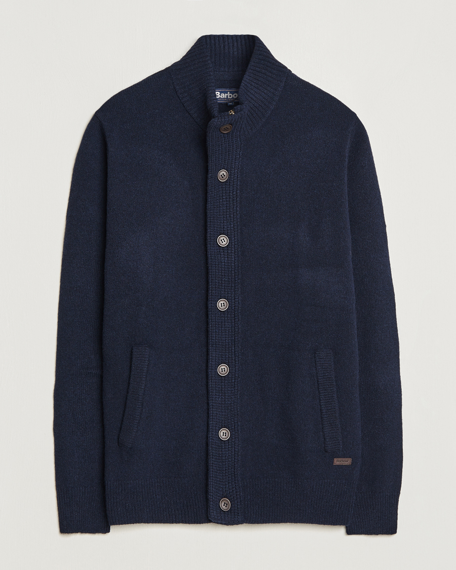 Barbour Lifestyle Essential Patch Zip Through Cardigan Navy