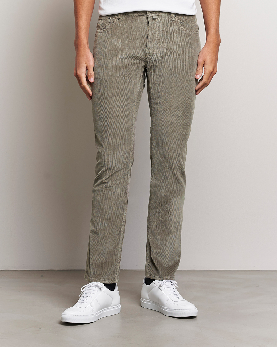 Herre |  | Jacob Cohën | Bard 5-Pocket Medium Corduroy Trousers Taupe