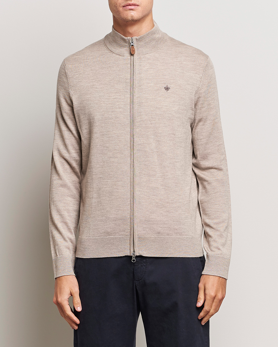 Herre |  | Morris | Merino Zip Cardigan Khaki