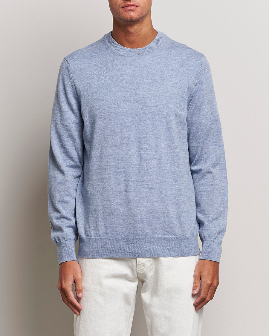 Herre |  | NN07 | Ted Merino Crew Neck Pullover Tink Blue