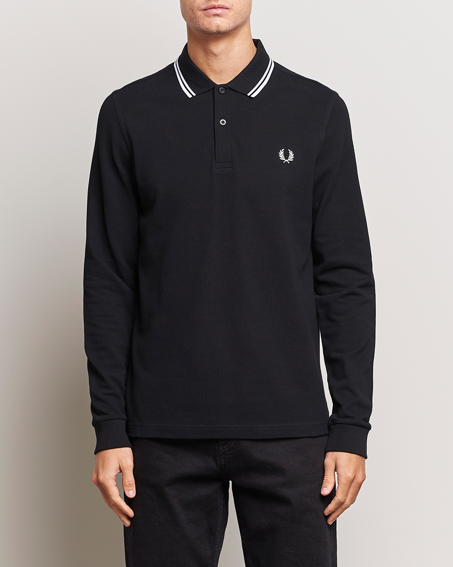 Herre | Klær | Fred Perry | Long Sleeve Twin Tipped Shirt Black