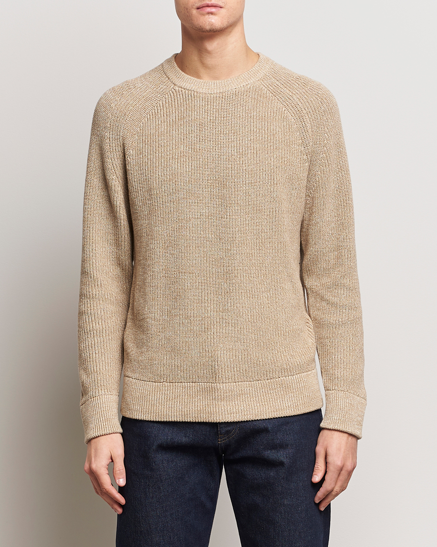 Herre |  | NN07 | Jacobo Cotton Knitted Crew Neck Desert Khaki