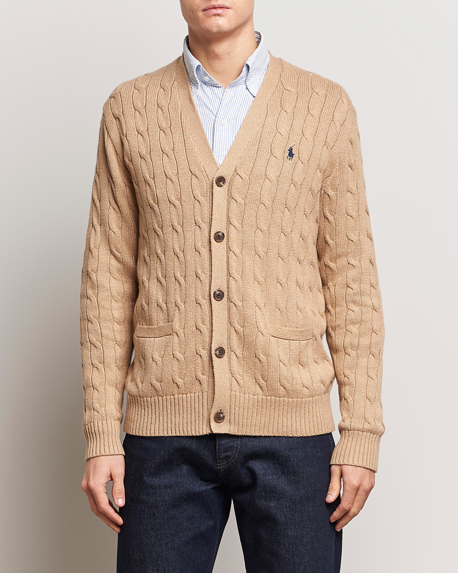 Herre | Gaver | Polo Ralph Lauren | Cotton Cable Cardigan Camel Melange