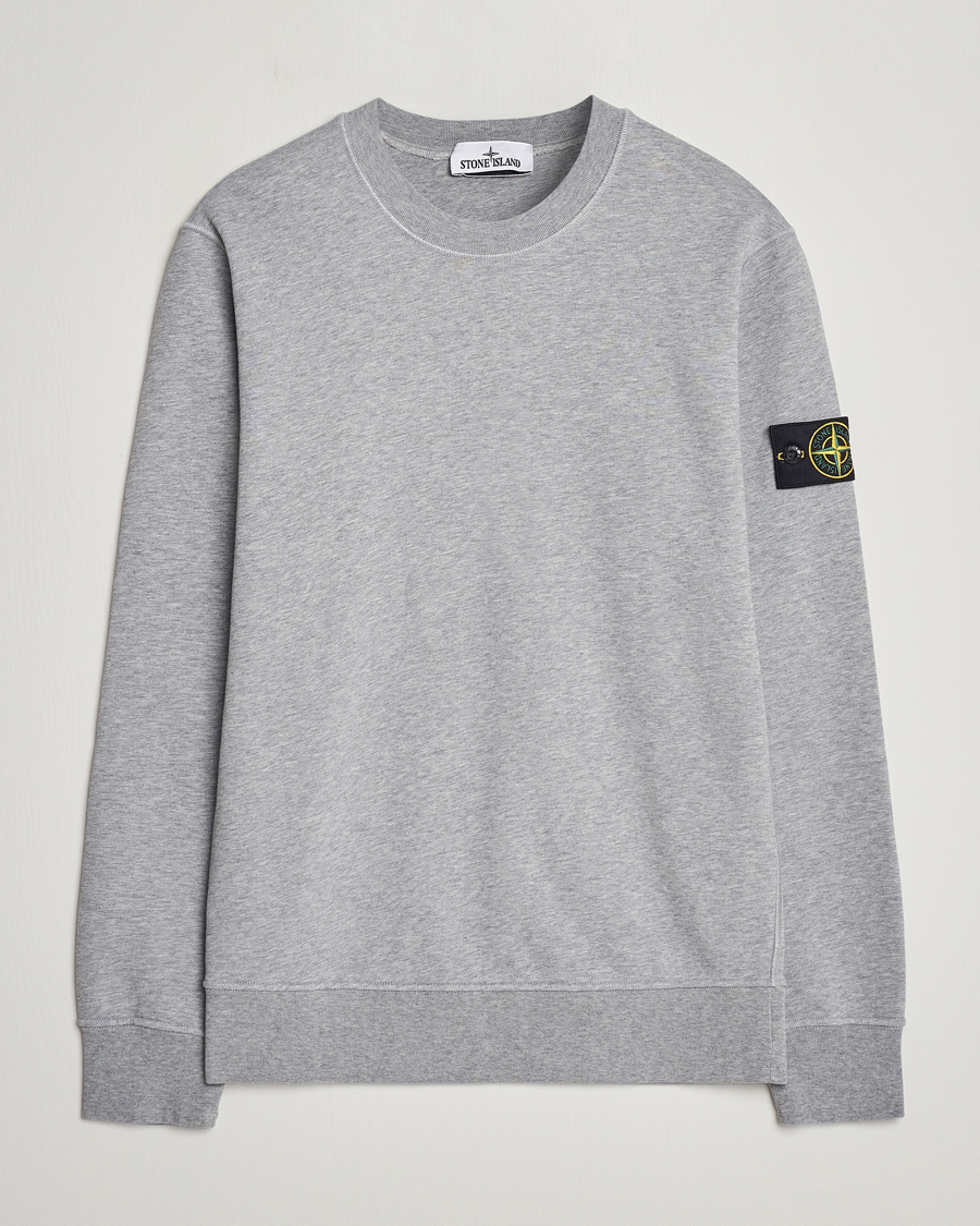 Herre | Gensere | Stone Island | Garment Dyed Cotton Sweatshirt Melange Grey
