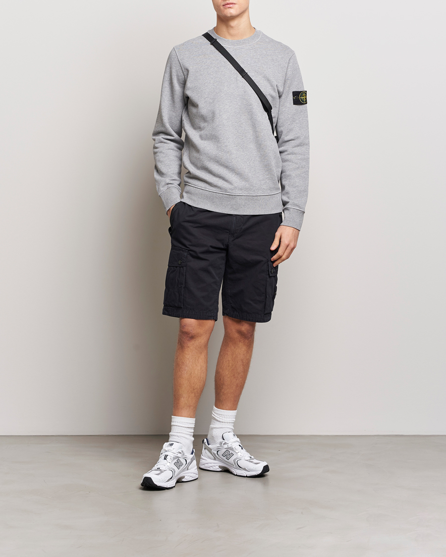 Herre | Gensere | Stone Island | Garment Dyed Cotton Sweatshirt Melange Grey