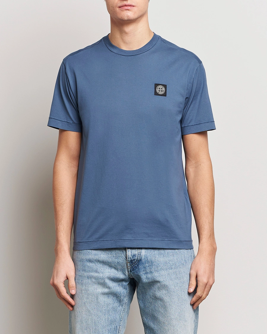 Herre | Kortermede t-shirts | Stone Island | Garment Dyed Cotton Jersey T-Shirt Dark Blue