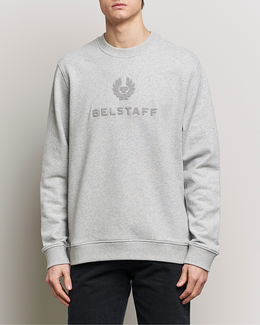 Herre | Grå gensere | Belstaff | Varsity Logo Sweatshirt Old Silver Heather