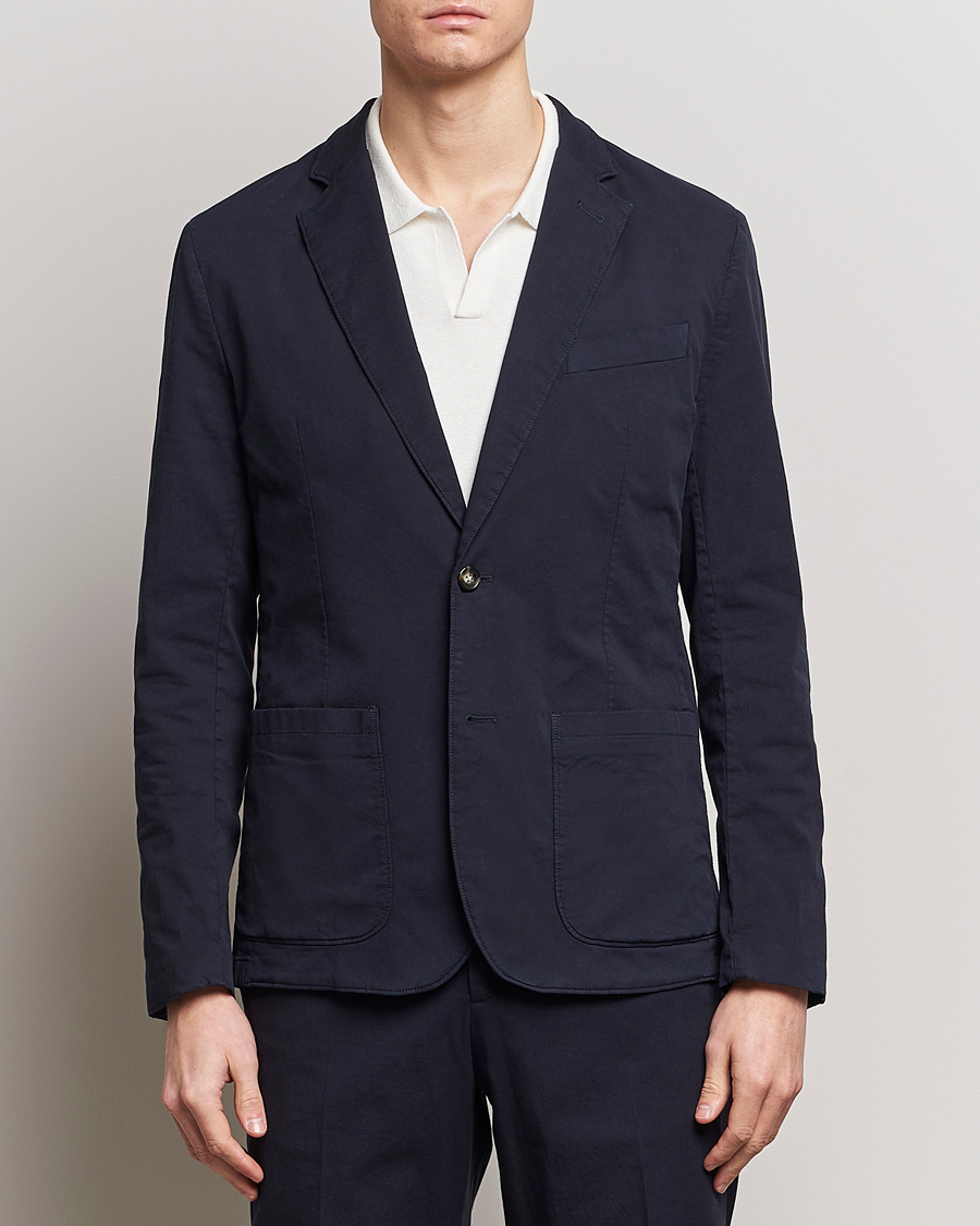 Herre | Dressjakker | J.Lindeberg | Elton Garment Dyed Cotton Blazer Navy