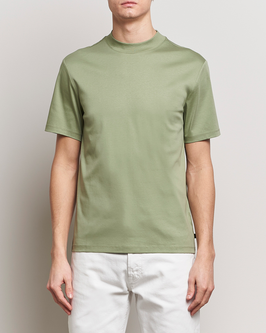 Herre |  | J.Lindeberg | Ace Mock Neck T-Shirt Oil Green