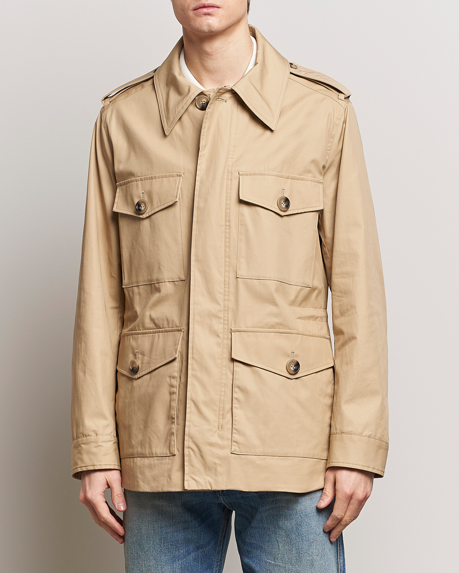 Herre | 50% salg | Tiger of Sweden | Bendrik Cotton Field Jacket Moon Stone