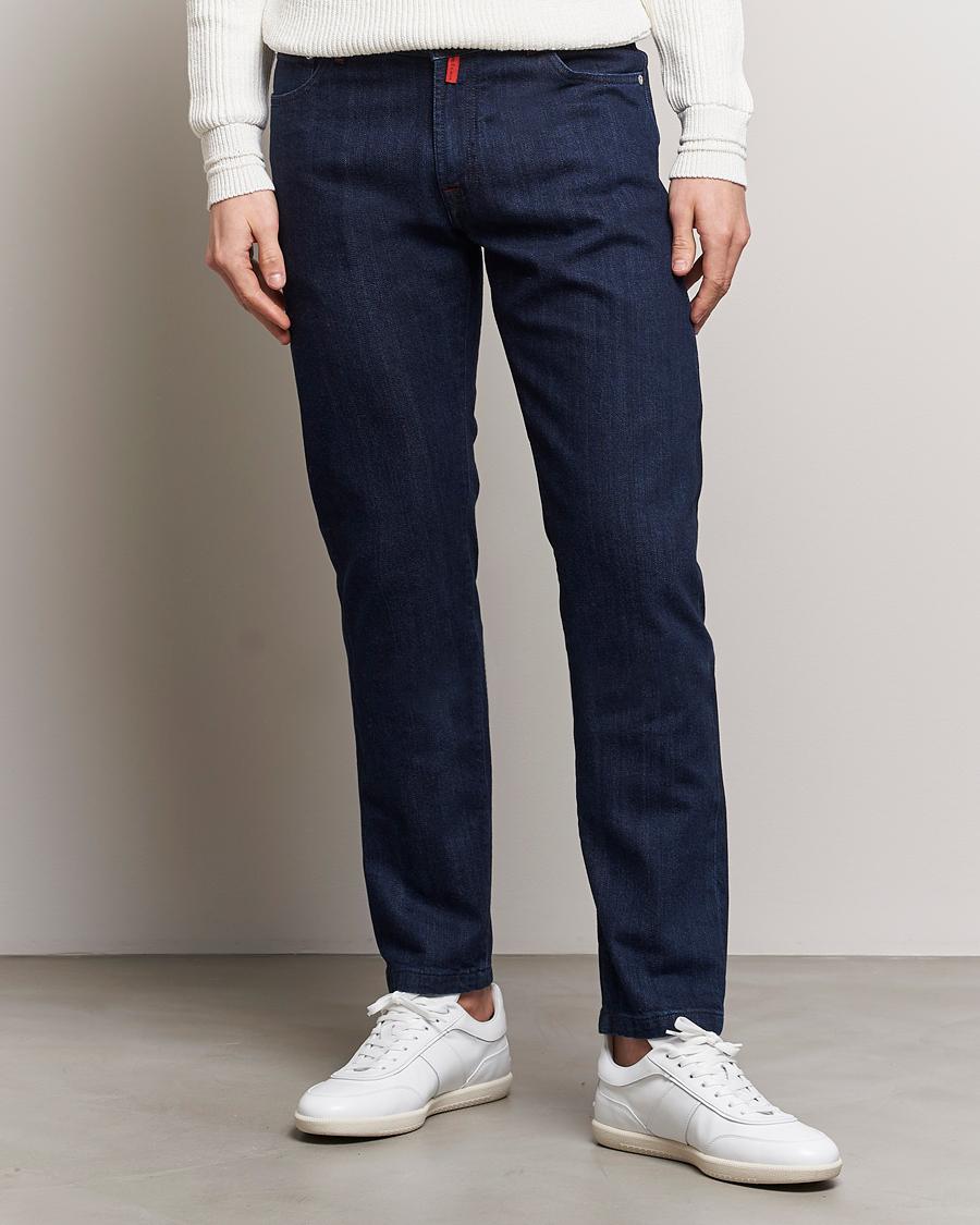Herre | Jeans | Kiton | Slim Fit 5-Pocket Jeans Dark Indigo