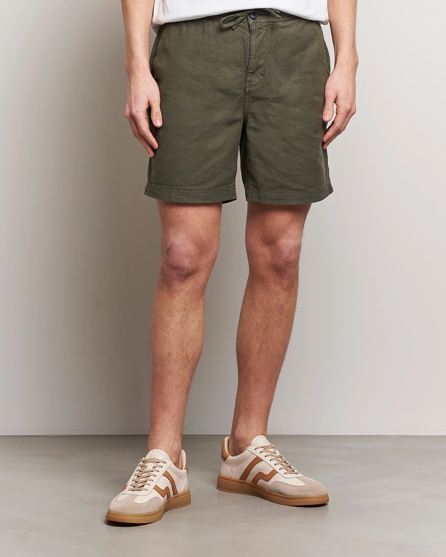 Herre | Shorts | Morris | Fenix Linen Shorts Olive