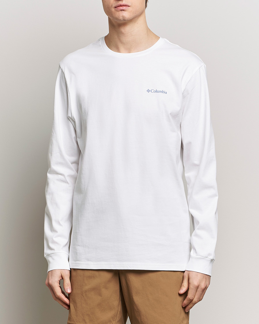 Herre | Klær | Columbia | Explorers Canyon Long Sleeve T-Shirt White