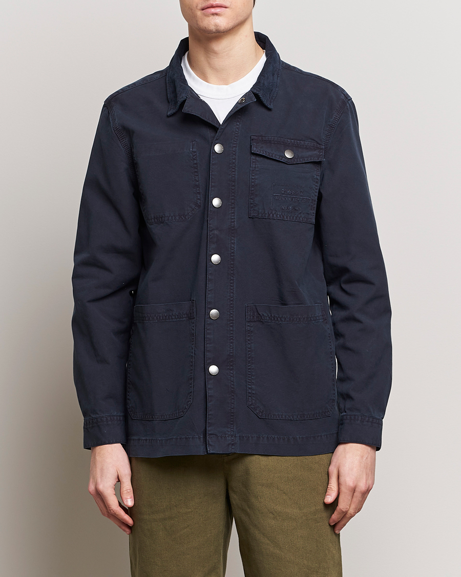 Herre | Barbour | Barbour Lifestyle | Grindle Cotton Overshirt Navy