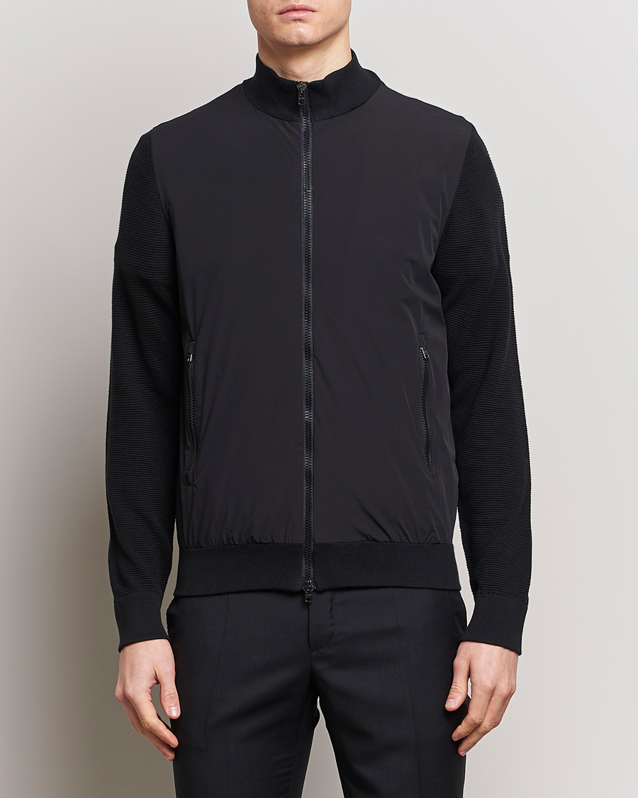 Herre | Klær | Herno | Hybrid Knit Jacket Black