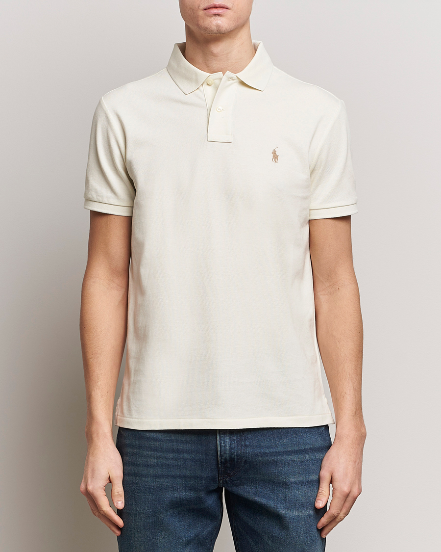 Herre | 40% salg | Polo Ralph Lauren | Custom Slim Fit Polo Parchment Cream