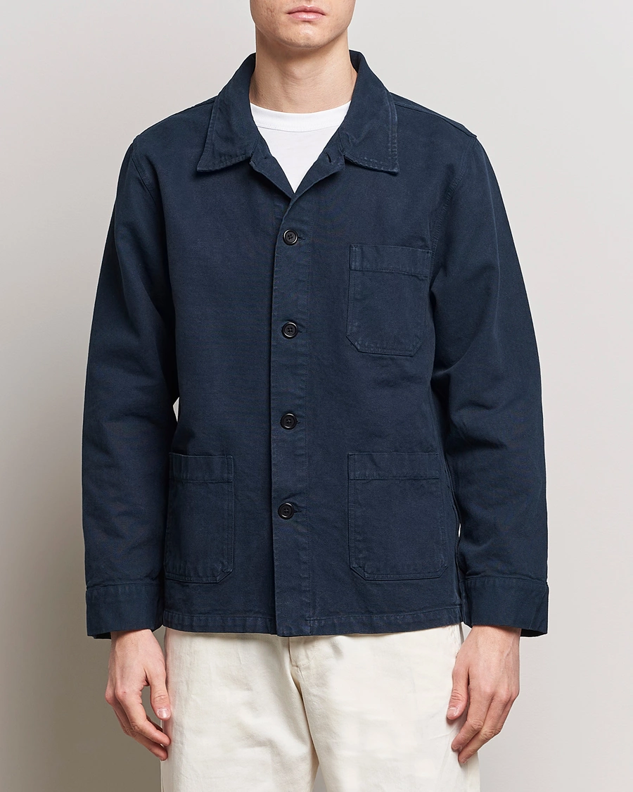 Herre | Vårjakker | Colorful Standard | Organic Workwear Jacket Navy Blue