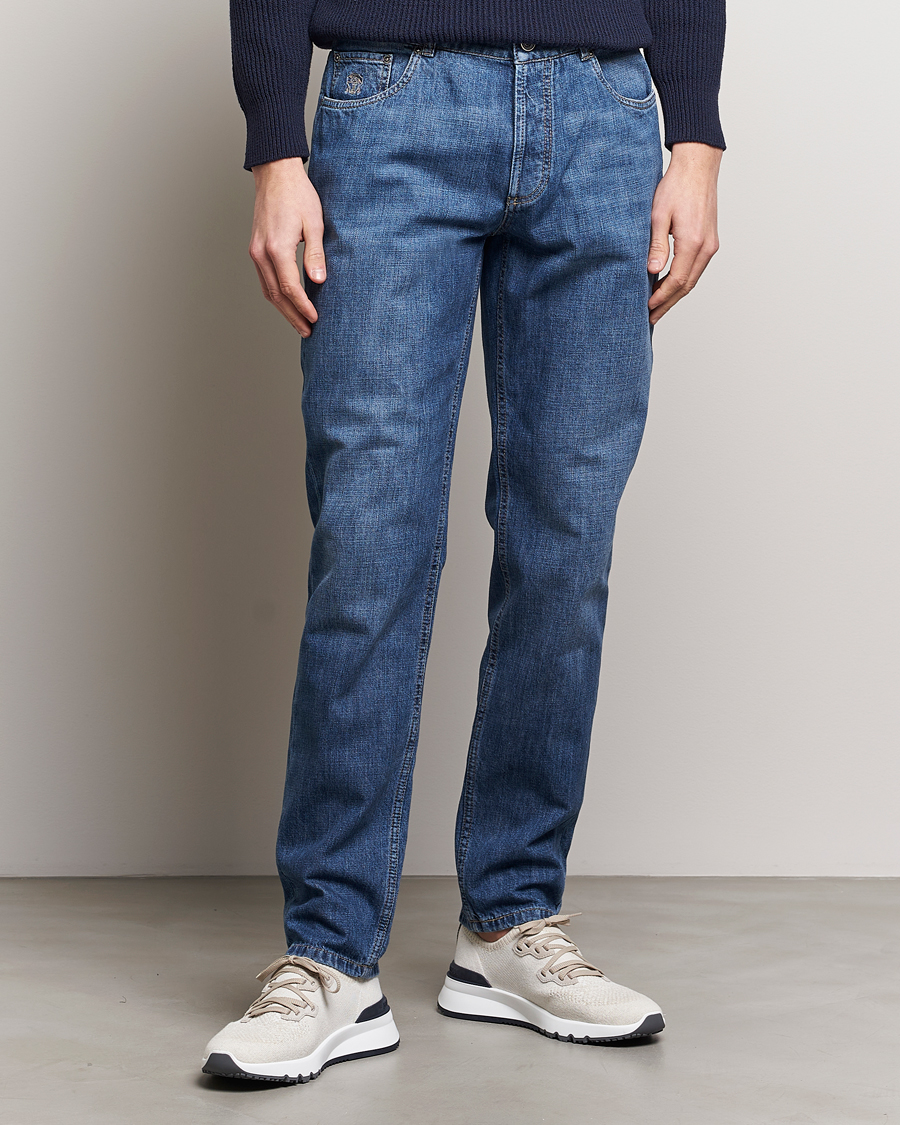 Herre |  | Brunello Cucinelli | Traditional Fit Jeans Dark Blue Wash