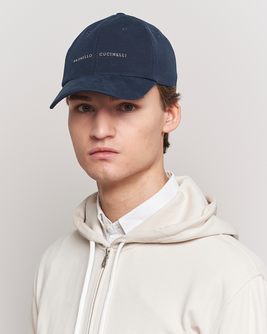 Herre | Caps | Brunello Cucinelli | Cotton Baseball Cap Navy