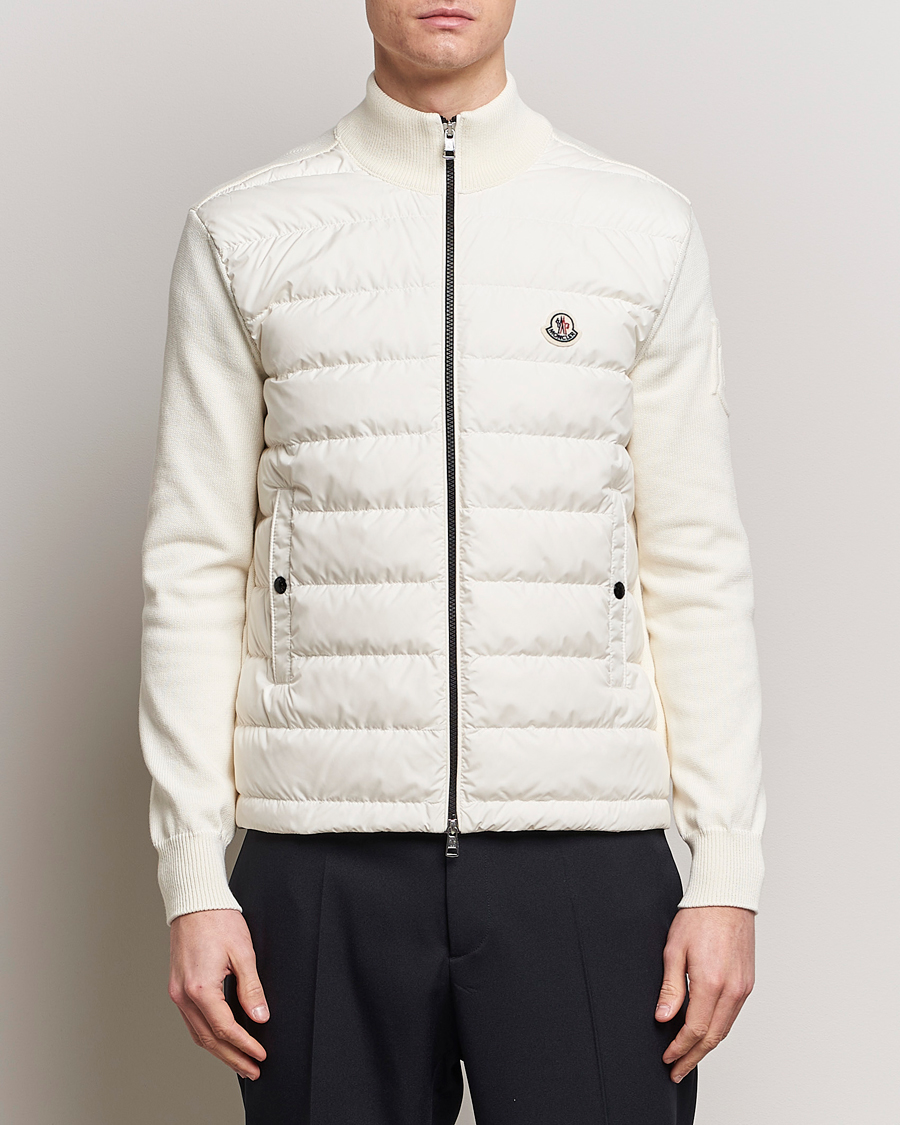 Herre | Klær | Moncler | Hybrid Zip Cardigan White