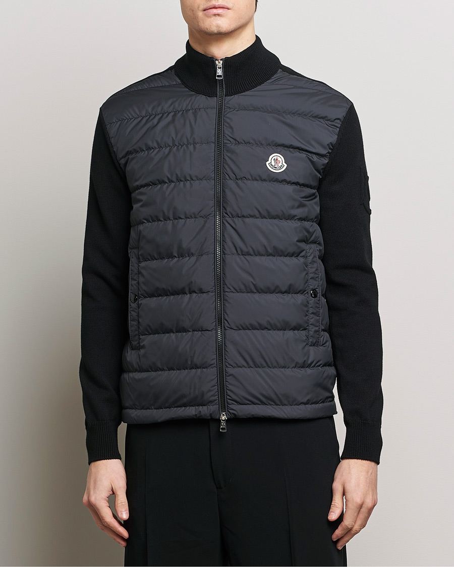 Herre | Hybridjakker | Moncler | Hybrid Zip Cardigan Black