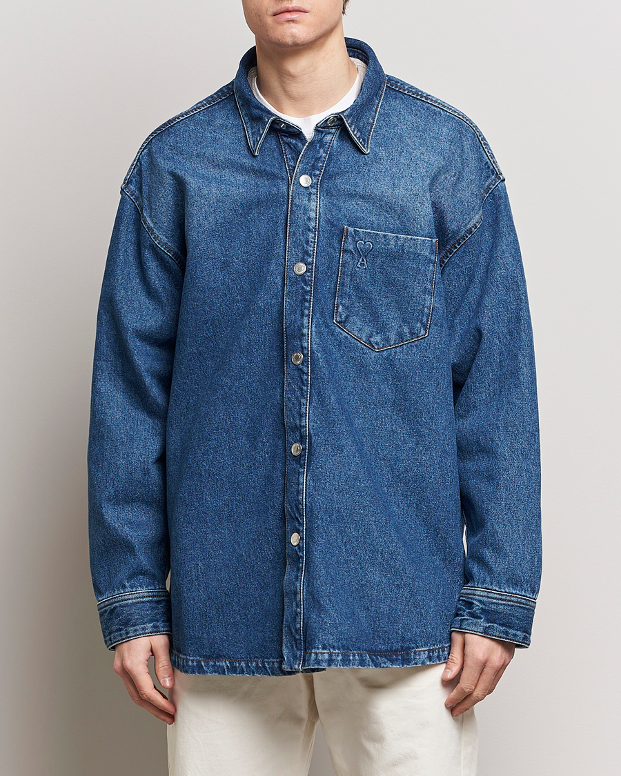 Herre | Vårjakker | AMI | Oversized Denim Jacket Used Blue