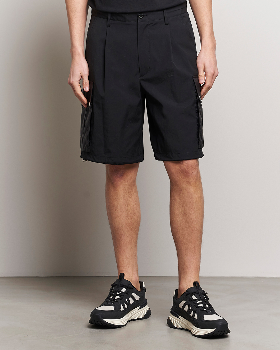 Herre | Cargoshorts | Moncler | Cotton Cargo Shorts Black