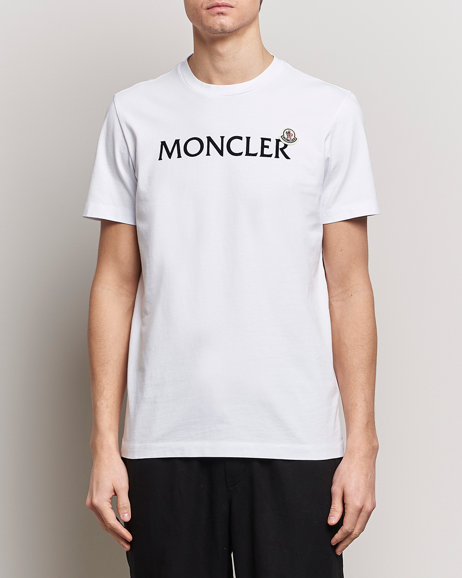 Herre | T-Shirts | Moncler | Lettering Logo T-Shirt White