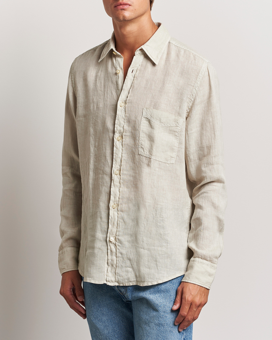 Herre |  | BOSS ORANGE | Relegant Linen Shirt Light Beige