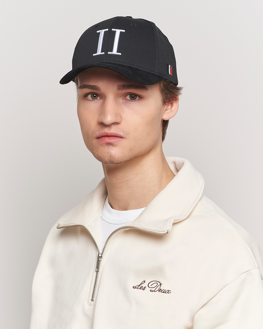 Herre | Caps | LES DEUX | Baseball Cap Suede II Black/White