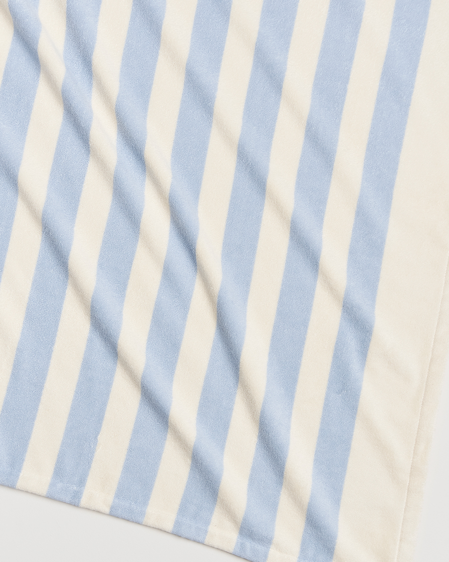 Herre |  | Tekla | Organic Terry Beach Towel Isle Blue Stripes
