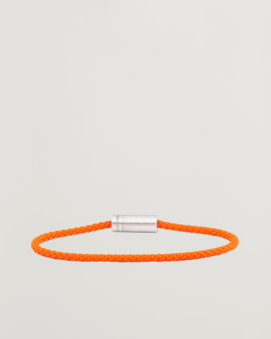 Herre |  | LE GRAMME | Nato Cable Brushed Bracelet Orange/Sterling Silver 7g