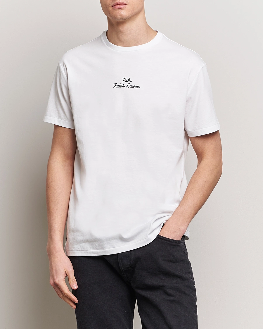 Herre | Kortermede t-shirts | Polo Ralph Lauren | Central Logo Tee White