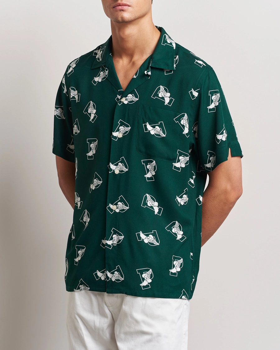 Herre |  | Polo Ralph Lauren | Printed P Wing Short Sleeve Shirt Toss Green