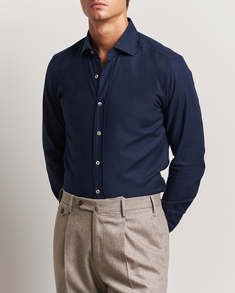 Herre |  | Grigio | Cotton Twill Shirt Navy