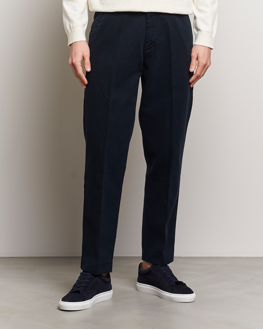Herre |  | A Day\'s March | Miller Cotton/Lyocell Trousers Navy