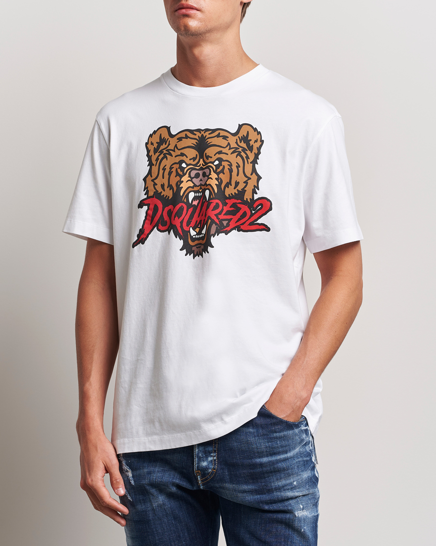 Herre | T-Shirts | Dsquared2 | Bear T-Shirt White