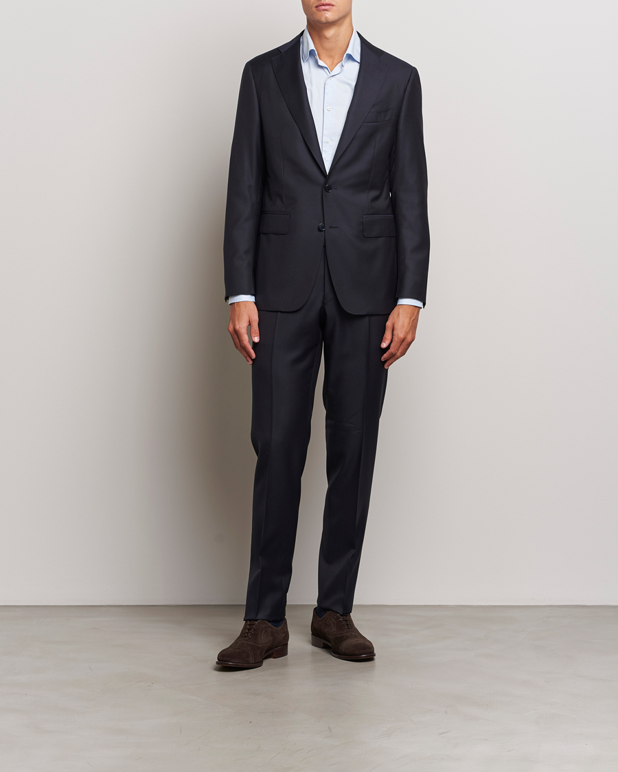 Herre |  | Canali | Super 130s Wool Capri Suit Navy