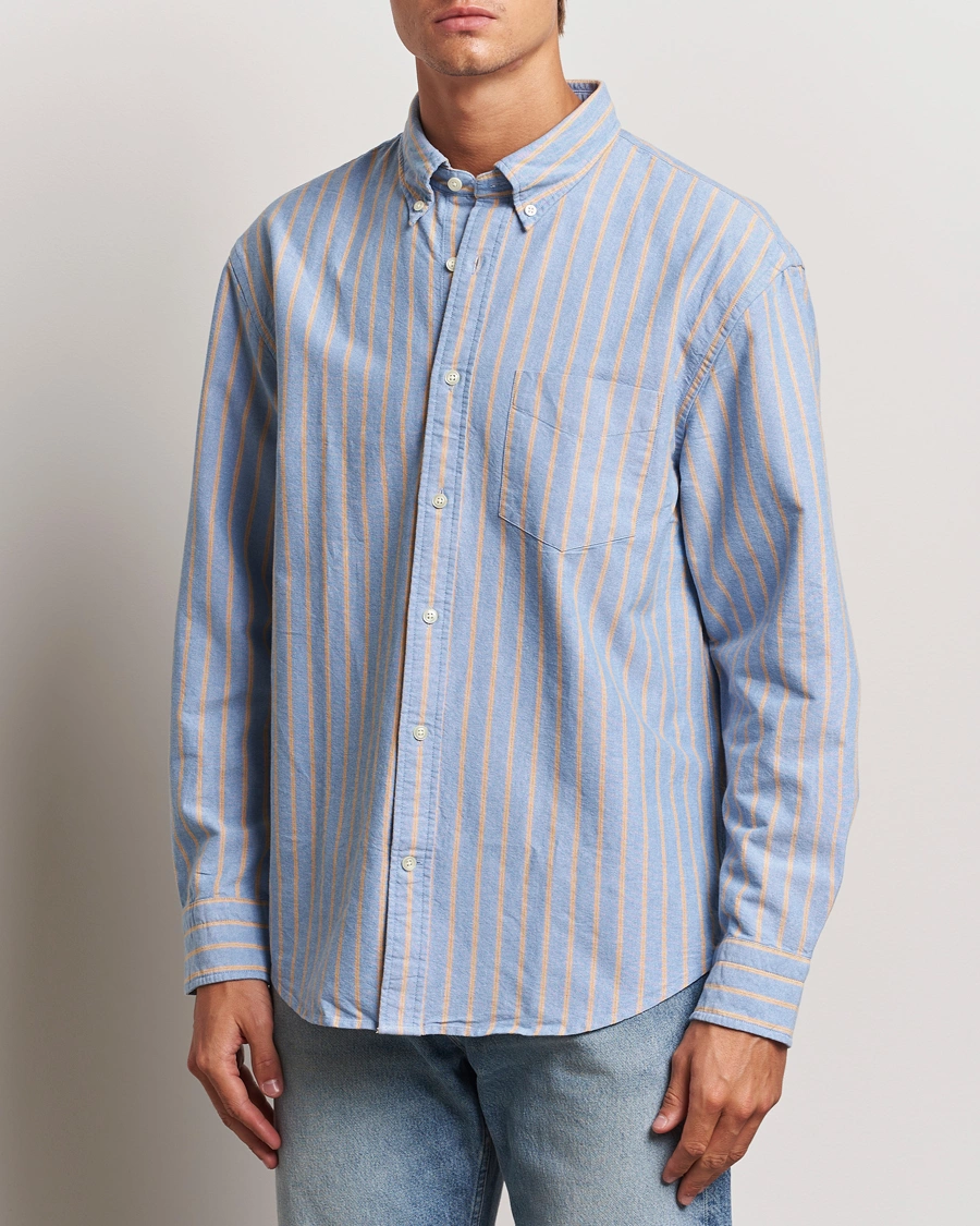 Herre | GANT 240 Mulberry Street | GANT 240 Mulberry Street | Regular Fit Archive Oxford Striped Shirt Vintage Blue