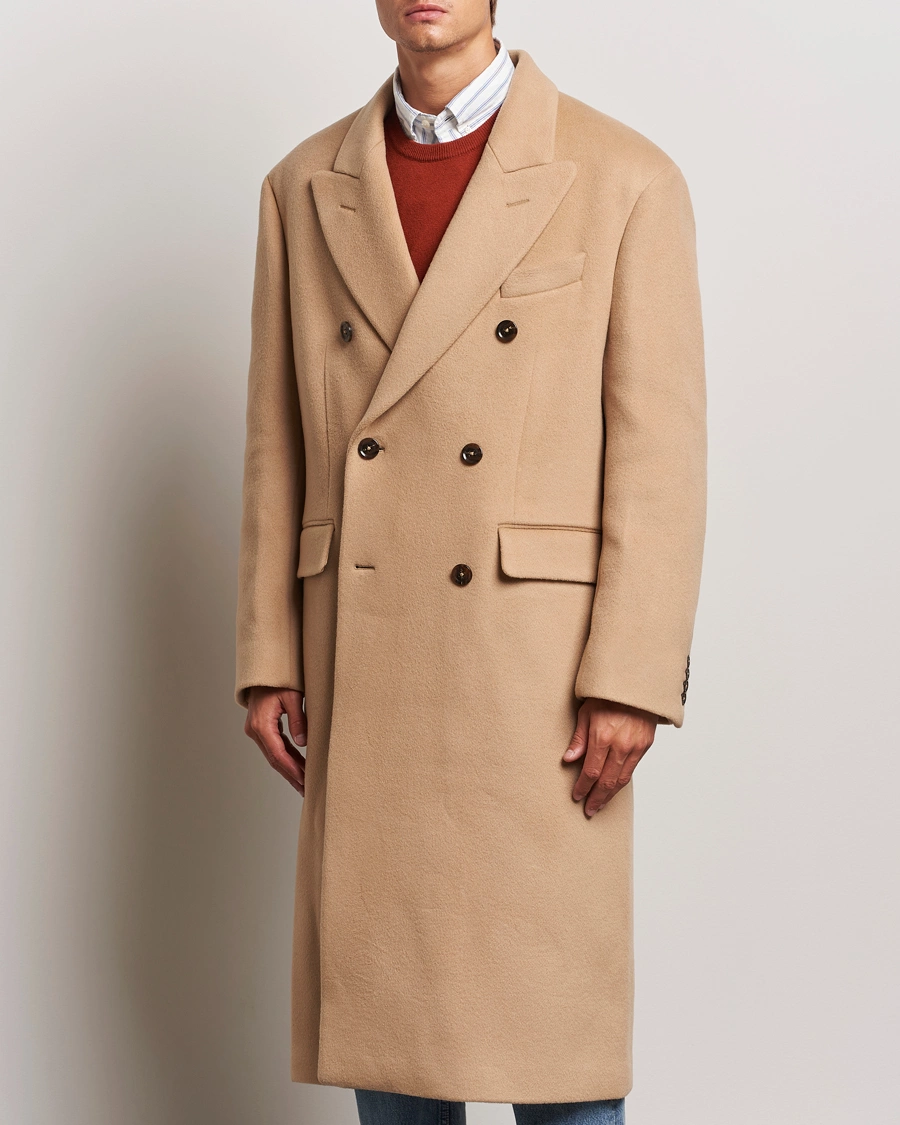 Herre | Høstjakker | GANT 240 Mulberry Street | Double Breasted Wool Coat Mustard Beige