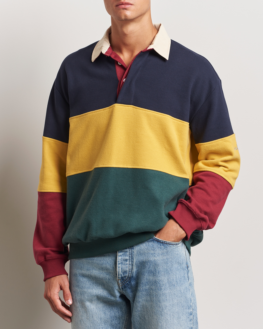 Herre |  | GANT | Sweat Color Block Heavy Rugger Evening Blue